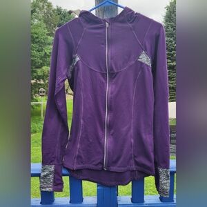 Reebok Full Length Zipper w/ high neckline women's hooded Performance Jacket